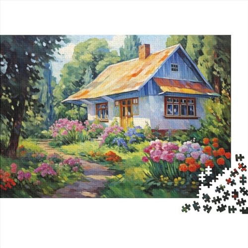 Mountain Village Cottage Puzzles Für Erwachsene 1000 Teile Landscaping Family Challenging Games Lernspiel Geburtstag Home Decor Stress Relief Toy 1000pcs (75x50cm) von LAMAME