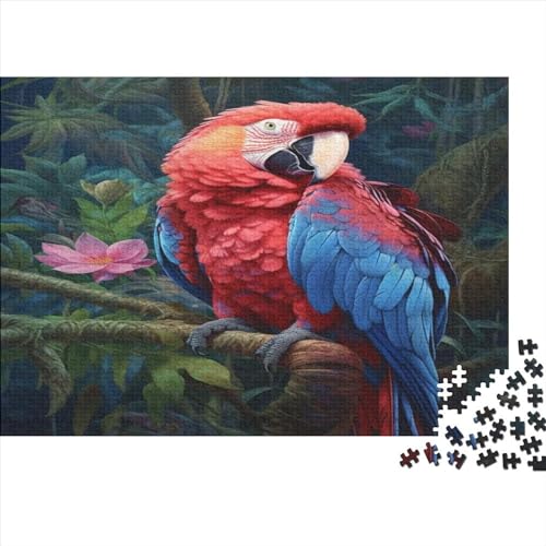 Parrot Erwachsene Puzzle 1000 Teile Animals Educational Game Family Challenging Games Home Decor Geburtstag Stress Relief Toy 1000pcs (75x50cm) von LAMAME