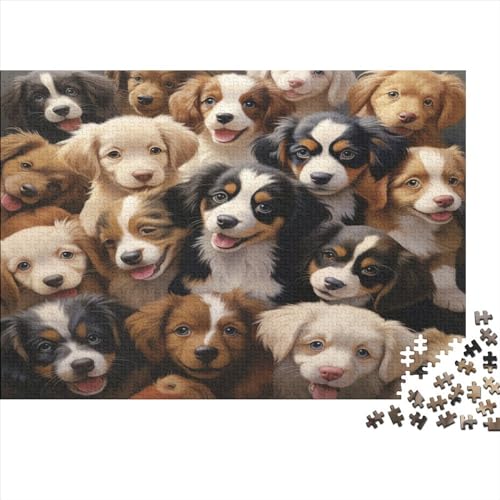 Puppies Für Erwachsene Puzzle 1000 Teile Animals Family Challenging Games Lernspiel Wohnkultur Geburtstag Stress Relief Toy 1000pcs (75x50cm) von LAMAME