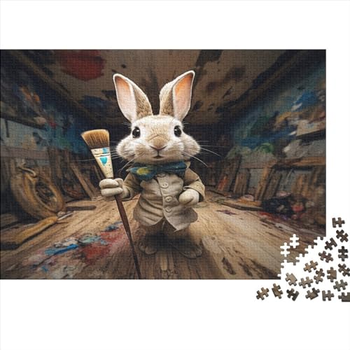 Rabbit Puzzle 300 Teile Animals Erwachsene Geburtstag Home Decor Lernspiel Family Challenging Games Stress Relief Toy 300pcs (40x28cm) von LAMAME