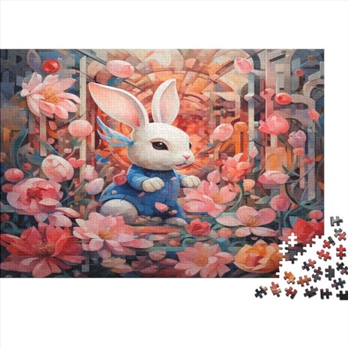 Rabbit Puzzles Für Erwachsene 1000 Teile Animals Lernspiel Moderne Wohnkultur Family Challenging Games Geburtstag Stress Relief 1000pcs (75x50cm) von LAMAME