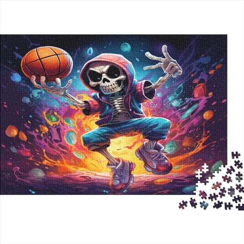 Skull Erwachsene Puzzles 1000 Teile Frightening Family Challenging Games Geburtstag Educational Game Wohnkultur Stress Relief 1000pcs (75x50cm) von LAMAME