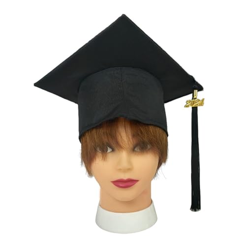 LAMDNL Abschlusshut mit Fransen für Erwachsene, Mörtelbrett, akademischer Highschool-Bachelor-Hut, Abschluss-Hut für Abschlussfeier, Zeremonie, 2024 von LAMDNL