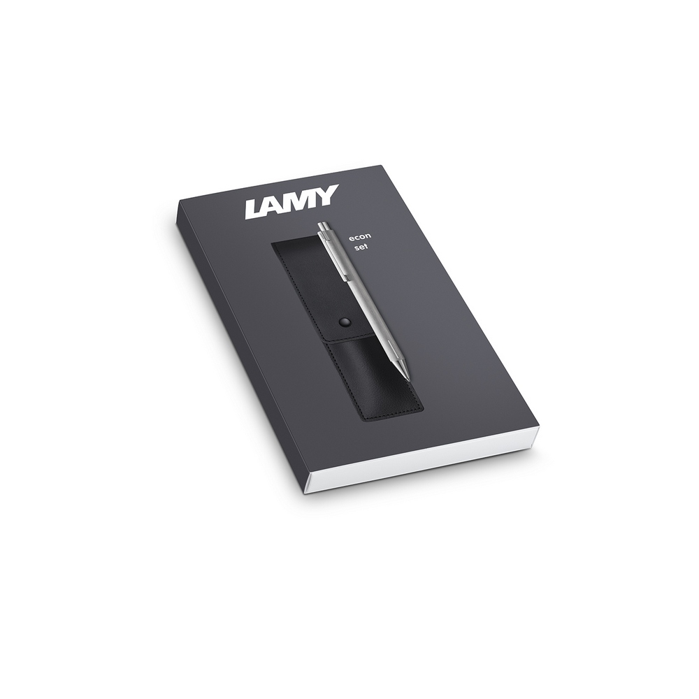 LAMY Kugelschreiber econ brushed mit Etui im Set von LAMY