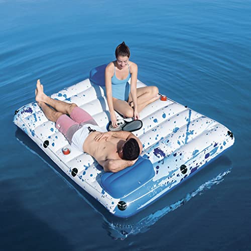LANGWEI Aufblasbare Flöße Für Erwachsene, Wasserschwebebett, Floating Island Raft Water Float Pool Lounge Für Bis Zu 2 Personen, Ideal Für Pool Lake LANGWEI Aufblasbare Flöße Für Erwachsene, Wasserschwebebett, Floating Island Raft Water Float Pool Lounge Für Bis Zu 2 Personen, Ideal Für Pool Lake von LANGWEI