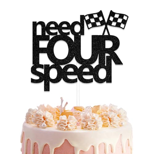 Need Four Speed Cake Topper, Happy 4th Birthday Dekorationen, Racing themed vierten Geburtstag Party Dekoration, Rennwagen Vier Jahre alt Party Supplies Schwarz Need Four Speed Cake Topper, Happy 4th Birthday Dekorationen, Racing themed vierten Geburtstag Party Dekoration, Rennwagen Vier Jahre alt Party Supplies Schwarz von LANKBACK
