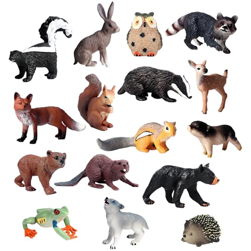 LANSKYLAN 16 Stück Tierfiguren Wald Spielfiguren Tiere Set Mini Figuren Waldtiere Spielzeug Waldtierfiguren Waldtiere Figuren Miniatur Tiere Figuren Set für Kinder Weihnachten, Wald Kuchen Topper LANSKYLAN 16 Stück Tierfiguren Wald Spielfiguren Tiere Set Mini Figuren Waldtiere Spielzeug Waldtierfiguren Waldtiere Figuren Miniatur Tiere Figuren Set für Kinder Weihnachten, Wald Kuchen Topper von LANSKYLAN
