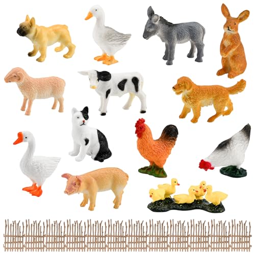 LANSKYLAN 23 Stück Bauernhoftiere Figuren Spielzeug Tierfiguren Set Bauernhof Kunststoff Bauernhof Tiere Schleich Miniatur Lernspielzeug Kuchen Cupcake Topper für Bauernhof Geburtstag Weihnachtsfeier LANSKYLAN 23 Stück Bauernhoftiere Figuren Spielzeug Tierfiguren Set Bauernhof Kunststoff Bauernhof Tiere Schleich Miniatur Lernspielzeug Kuchen Cupcake Topper für Bauernhof Geburtstag Weihnachtsfeier von LANSKYLAN