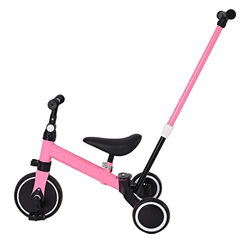 Laufrad für Kinder ab 1 Jahr, Spielzeug mit 3 Rädern, für Babyfahrrad von 12 bis 36 Monaten, erstes Fahrrad ohne Pedale für Jungen und Mädchen als Geburtstagsgeschenk, 3-in-1 (Rosa) von LANTUS