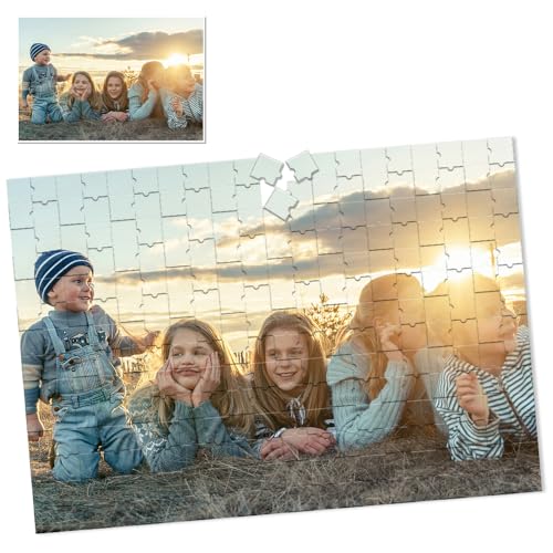 LANZOL Personalisiertes Puzzle, individuelles Foto, 1000 Teile, Haustiere, Portraits, Landschaften, Bild-Ideen, Geschenke für Familie, Freund, geliebt (horizontal, 75 x 50 cm) von LANZOL