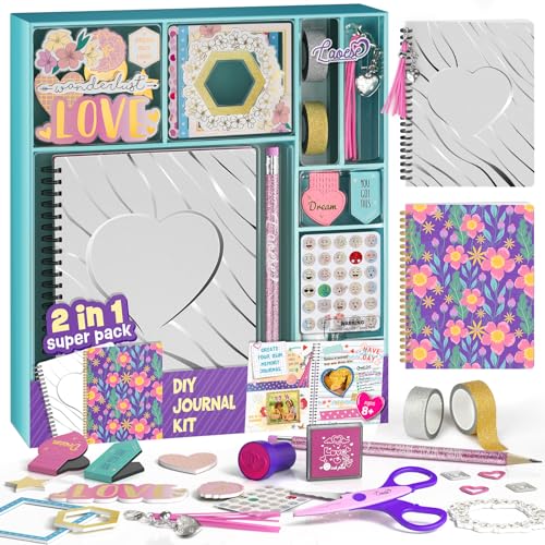 LAOESE 2er-Pack DIY-Tagebuch-Set – Geschenke für Mädchen im Alter von 8 9 10 11 12 13 14 Jahren – Ideen für Geburtstagsgeschenke – Basteln für Mädchen 8 10 11 12 Jahre Kinder –Weihnachten Geschenke LAOESE 2er-Pack DIY-Tagebuch-Set – Geschenke für Mädchen im Alter von 8 9 10 11 12 13 14 Jahren – Ideen für Geburtstagsgeschenke – Basteln für Mädchen 8 10 11 12 Jahre Kinder –Weihnachten Geschenke von LAOESE