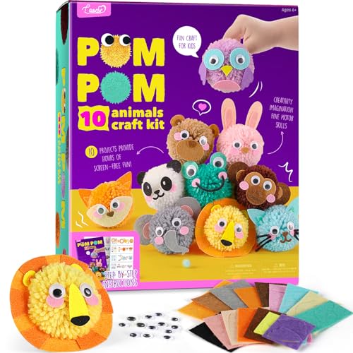 PomPons Tier Bastelset für Kinder 3-7 Jahre, Geschenk Mädchen Junge 4 5 6 Jahre, Spielzeug ab 4 Jahre Mädchen Junge, Kreativ Plüsch Basteln Kinder, Geburtstagsgeschenk Mädchen Jungen 4-10 jahre PomPons Tier Bastelset für Kinder 3-7 Jahre, Geschenk Mädchen Junge 4 5 6 Jahre, Spielzeug ab 4 Jahre Mädchen Junge, Kreativ Plüsch Basteln Kinder, Geburtstagsgeschenk Mädchen Jungen 4-10 jahre von LAOESE