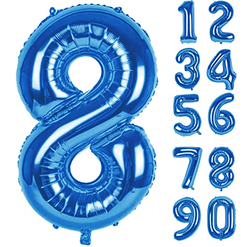 Luftballon 8. Folienballon Geburtstag Zahlen Luftballons,Blau XXL Riesen Zahl 8. Helium Ballon für Mädchen Junge Mann Frau 8. Geburtstagdeko Babyparty Jubiläum Festival Unternehmen Deko Zahlenballons Luftballon 8. Folienballon Geburtstag Zahlen Luftballons,Blau XXL Riesen Zahl 8. Helium Ballon für Mädchen Junge Mann Frau 8. Geburtstagdeko Babyparty Jubiläum Festival Unternehmen Deko Zahlenballons von LAPONO