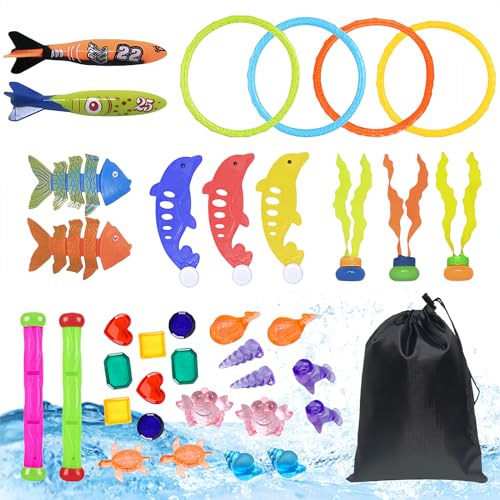 LAPPAZO 36 Stück Tauchring Spielzeug für Kinder Unterwasser Poolspielzeug Set Wasserspielzeug für Kinder Outdoor (3) LAPPAZO 36 Stück Tauchring Spielzeug für Kinder Unterwasser Poolspielzeug Set Wasserspielzeug für Kinder Outdoor (3) von LAPPAZO