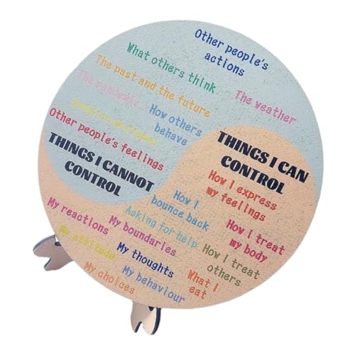 LAPYAPPE Tischschild Doppelseitig Emotionsdiagramm Stilvolles Schreibtischdekor Aus Holz Büro- Und Schulwerkzeug von LAPYAPPE