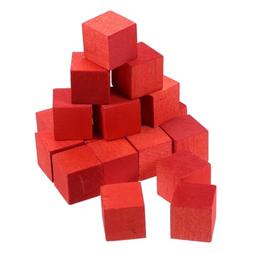 LAPYAPPE 30 Stück Holzspielwürfel Quadratische Blöcke für DIY Projekte Bastelmaterial aus Robustem zum Gestalten für Bastelenthusiasten von LAPYAPPE