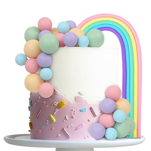 LARDUX 26 Stück Kuchen Kugeln, Regenbogen Tortendeko Pastell Ball Cake Toppers Bunt DIY für Geburtstag Hochzeit Babyparty Boho Macaron Einhorn Party Kuchen Dekor LARDUX 26 Stück Kuchen Kugeln, Regenbogen Tortendeko Pastell Ball Cake Toppers Bunt DIY für Geburtstag Hochzeit Babyparty Boho Macaron Einhorn Party Kuchen Dekor von LARDUX