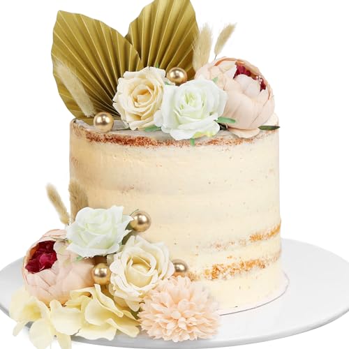 LARDUX 20 Stück Boho Tortendeko - Blumen Tortendeko Cake Topper mit Blumen Palmenblätter Goldene Torten kugeln für DIY Geburtstag Hochzeit Babyparty Mädchen LARDUX 20 Stück Boho Tortendeko - Blumen Tortendeko Cake Topper mit Blumen Palmenblätter Goldene Torten kugeln für DIY Geburtstag Hochzeit Babyparty Mädchen von LARDUX