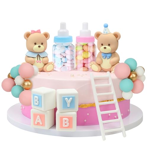 LARDUX Kuchendekoration für Babypartys, Bären-Kuchendekoration, DIY-Kuchenbälle, Dekoration für Baby, Jungen, Mädchen, Geburtstagsparty, Geschlechtsoffenbarung, Bär, Babyparty LARDUX Kuchendekoration für Babypartys, Bären-Kuchendekoration, DIY-Kuchenbälle, Dekoration für Baby, Jungen, Mädchen, Geburtstagsparty, Geschlechtsoffenbarung, Bär, Babyparty von LARDUX