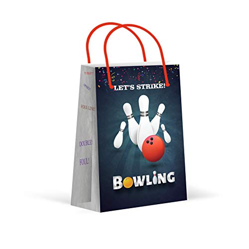 Hochwertige Bowling-Partytüten, Partygeschenktüten, Geschenktüten, Goody-Tüten, Partyzubehör, Dekorationen, 12 Stück Hochwertige Bowling-Partytüten, Partygeschenktüten, Geschenktüten, Goody-Tüten, Partyzubehör, Dekorationen, 12 Stück von LARZN