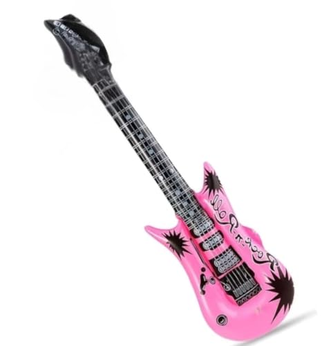 Aufblasbare Gitarre, 130 cm, riesiger aufblasbarer Schwimmer, aufblasbare Gitarre, Party-Dekoration für Pool, Wasserspielzeug, Wasserspaß, Poolspielzeug (Rosa) von LAS COSAS DE COCÓ