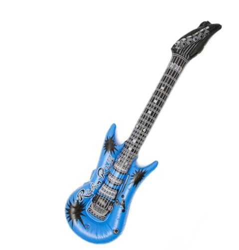 Aufblasbare Gitarre, 130 cm, riesiger aufblasbarer Schwimmring, aufblasbare Gitarre, Party-Dekoration für Pool, Wasserspielzeug, Spaß im Wasser, Schwimmring, Poolspielzeug (blau) von LAS COSAS DE COCÓ