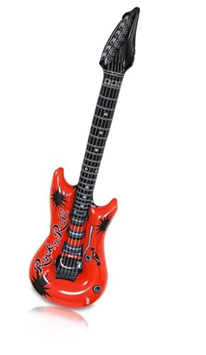 Aufblasbare Gitarre, 130 cm, riesiger aufblasbarer Schwimmring, aufblasbare Gitarre, Party-Dekoration für Pool, Wasserspielzeug, Spaß im Wasser, Schwimmring, Poolspielzeug (rot) von LAS COSAS DE COCÓ