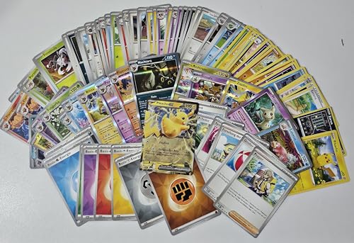 Pokemon Karten original Paket mit 101 verschiedenen Pokemon Karten deutsch - Pokemon Sammelkarten Set mit 1EX Karte und Raren Glitzer Holo Original DE NM von LASHGOLD