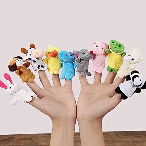 LATRAT 10 Stück Fingerpuppen, Plüschtiere, kleine Gedanken, Spielzeug für Kinder, Fingerpuppen LATRAT 10 Stück Fingerpuppen, Plüschtiere, kleine Gedanken, Spielzeug für Kinder, Fingerpuppen von LATRAT