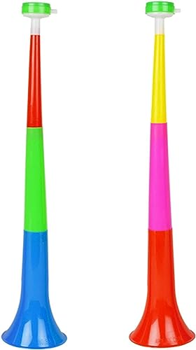 LATRAT 2 Pcs Cheerleading Trompete Spielen Plastik, Fußball-Stadion Cheer Fan Hörner Trompete Zubehör für Fußball und Sport-Partys Zufällige Farbe LATRAT 2 Pcs Cheerleading Trompete Spielen Plastik, Fußball-Stadion Cheer Fan Hörner Trompete Zubehör für Fußball und Sport-Partys Zufällige Farbe von LATRAT
