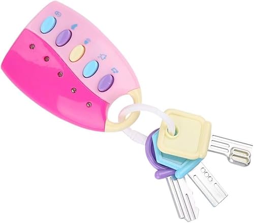LATRAT Baby Schlüsselbund Musikalisches Autoschlüsselspielzeug für Kindererziehungsspielzeug, Rosa LATRAT Baby Schlüsselbund Musikalisches Autoschlüsselspielzeug für Kindererziehungsspielzeug, Rosa von LATRAT