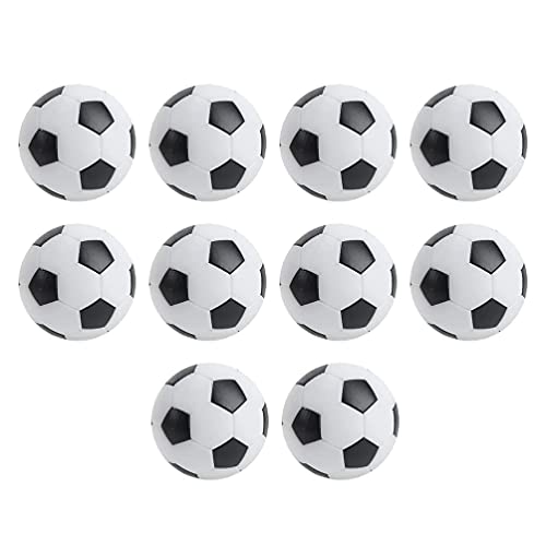 LATRAT Mini-Tischfußballbälle, 10 Stück Mini-Tischfußballbälle 32mm Zubehör für Tischfußball-Tischspielmaschine, klassischer Hartplastik-Fußballstil von LATRAT