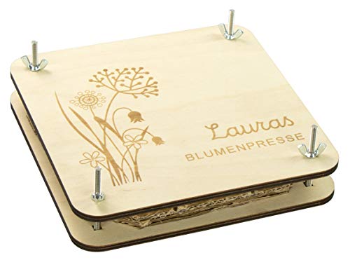 LAUBLUST Blumenpresse Personalisiert - Blumen Motiv - Holz, 20x20cm | Sammeln & Basteln | Geschenk Kinder & Erwachsene LAUBLUST Blumenpresse Personalisiert - Blumen Motiv - Holz, 20x20cm | Sammeln & Basteln | Geschenk Kinder & Erwachsene von LAUBLUST