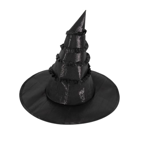 LAUFUY Hexenhut Erwachsene, Schwarzer Hexenhut, Halloween Film Merch Zauberer Hüte für Frauen, Verkleidung Kostüm Zubehör für Partys, Cosplay & Hexen Outfits LAUFUY Hexenhut Erwachsene, Schwarzer Hexenhut, Halloween Film Merch Zauberer Hüte für Frauen, Verkleidung Kostüm Zubehör für Partys, Cosplay & Hexen Outfits von LAUFUY