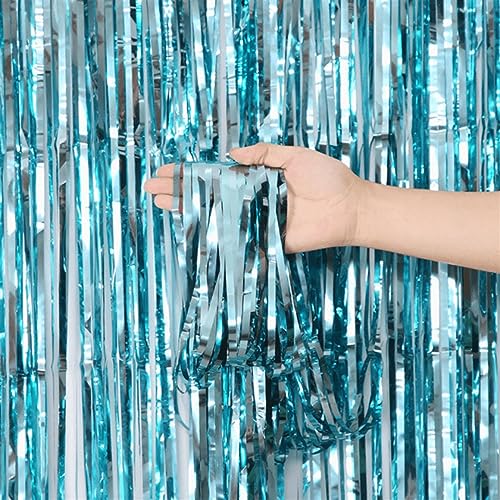 1 x 2 m Partydekoration, Ballon-Regenvorhang, Geburtstagsdekoration für Mädchen (Nattierblau) von LAUOFSHA