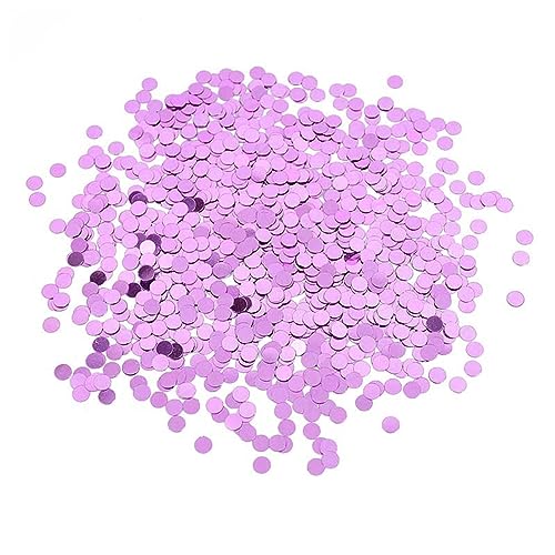 15 g/Beutel, 6 mm, runde Pailletten, Streusel, Roségold, Silber, Blau, Acryl, Tischstreuung, Hochzeitsdekoration, Sprühkonfetti, Basteln, Geburtstagsdekoration für Mädchen (Z01 Rosa) von LAUOFSHA