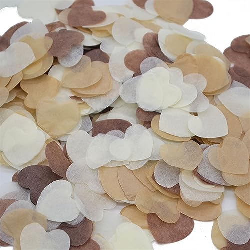 2,5 cm, 1000 Stück Herzform, mehrfarbig, Papier-Konfetti-Ballonfüller, Tischdekoration, Verlobung, Veranstaltung, Partyzubehör, Geburtstagsdekoration für Mädchen (M06) von LAUOFSHA