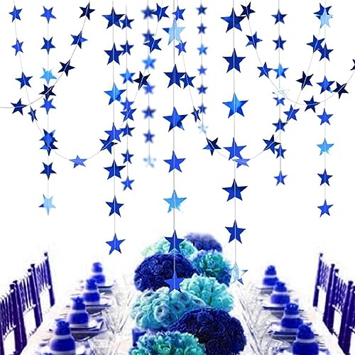 4M Papierstern-Girlande, rund, für Erwachsene, Geburtstag, Party, Dekorationen, Kinder, Jungen, Mädchen, Babyparty, Hängevorhang, DIY-Hochzeitsdekoration, Geburtstagsdekoration für Mädchen (Sternblau) 4M Papierstern-Girlande, rund, für Erwachsene, Geburtstag, Party, Dekorationen, Kinder, Jungen, Mädchen, Babyparty, Hängevorhang, DIY-Hochzeitsdekoration, Geburtstagsdekoration für Mädchen (Sternblau) von LAUOFSHA