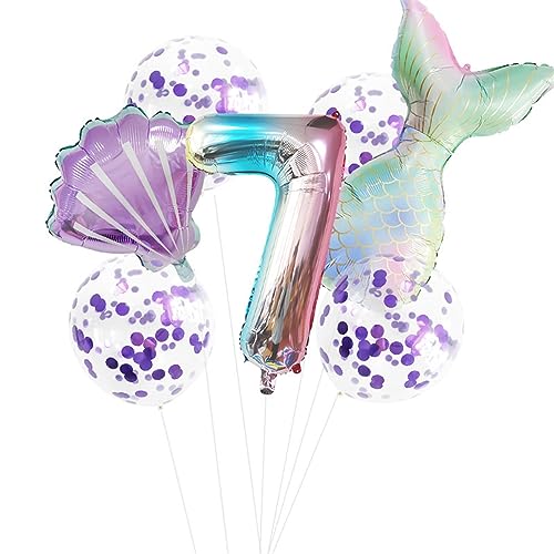 Sommer-Seestern-Muschel-Girlanden, geträumte Luftblasen, zum Aufhängen unter dem Meer, Meerjungfrau, 1. Geburtstag, Strand, Babyparty, Dekoration, Geburtstagsdekoration für Mädchen (7 Jahre, 7 Stück) Sommer-Seestern-Muschel-Girlanden, geträumte Luftblasen, zum Aufhängen unter dem Meer, Meerjungfrau, 1. Geburtstag, Strand, Babyparty, Dekoration, Geburtstagsdekoration für Mädchen (7 Jahre, 7 Stück) von LAUOFSHA