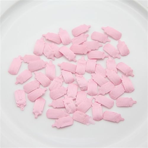 Stoff-Lätzchen für Babypartys, Schnuller, Konfetti, Geburtstag, Streusel für Jungen/Mädchen, Party-Dekorationen, Geburtstagsdekoration für Mädchen, Flaschenrosa, 100 Stück Stoff-Lätzchen für Babypartys, Schnuller, Konfetti, Geburtstag, Streusel für Jungen/Mädchen, Party-Dekorationen, Geburtstagsdekoration für Mädchen, Flaschenrosa, 100 Stück von LAUOFSHA