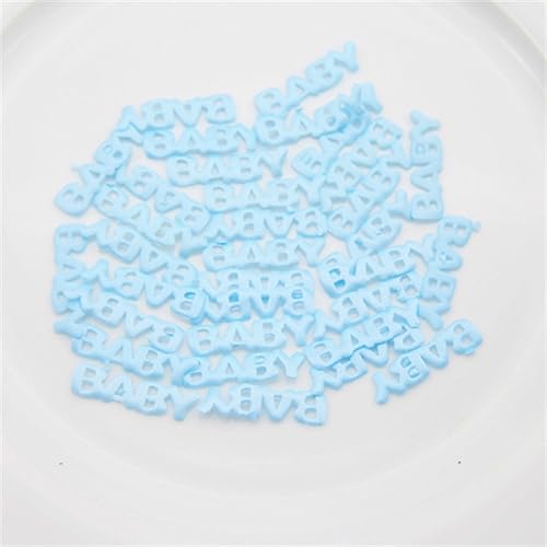 Stofflätzchen für Babypartys, Schnuller, Konfetti, Geburtstag, Streusel für Jungen/Mädchen, Party-Dekorationen, Geburtstagsdekoration für Mädchen (Babyblau), 100 Stück von LAUOFSHA