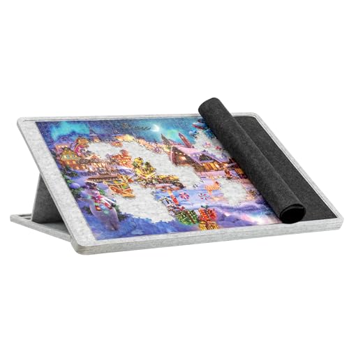 Lavievert 1000 Stück Puzzle Board mit Abdeckung, Puzzle Tisch mit 3 Neigungswinkel, Filzpuzzleablage/Schutz für Spiele & Built-in Stand für Erwachsene - Hellgrau Lavievert 1000 Stück Puzzle Board mit Abdeckung, Puzzle Tisch mit 3 Neigungswinkel, Filzpuzzleablage/Schutz für Spiele & Built-in Stand für Erwachsene - Hellgrau von LAVIEVERT