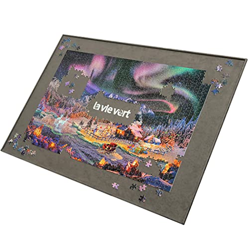 LAVIEVERT Holzpuzzle-Brett, Puzzle-Aufbewahrung, Puzzle-Sparer mit Rutschfester Oberfläche für bis zu 1500 Teile - grau LAVIEVERT Holzpuzzle-Brett, Puzzle-Aufbewahrung, Puzzle-Sparer mit Rutschfester Oberfläche für bis zu 1500 Teile - grau von LAVIEVERT