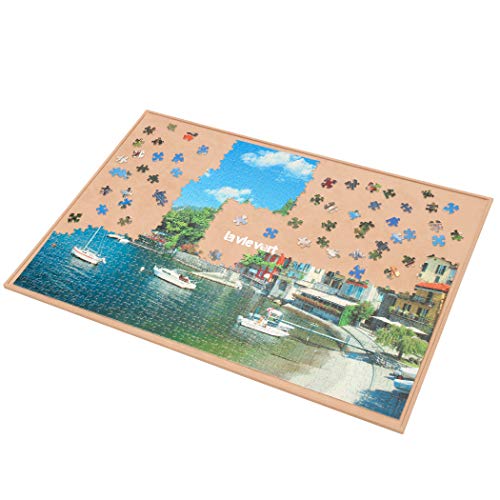 LAVIEVERT Wooden Jigsaw Puzzle Board Puzzle Storage Puzzle Saver with Non-Slip Surface for Up to 1000 Pieces von LAVIEVERT