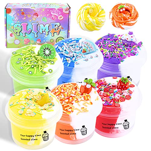 6 Pack Butterschleim, zweifarbiges, Flauschiges Schleimset für Mädchen & Jungen, weiches & antihaftbeschichtetes Spielzeug zum Stressabbau, Geschenkidee für Geburtstag Ostern Weihnachten Neujahr 830 6 Pack Butterschleim, zweifarbiges, Flauschiges Schleimset für Mädchen & Jungen, weiches & antihaftbeschichtetes Spielzeug zum Stressabbau, Geschenkidee für Geburtstag Ostern Weihnachten Neujahr 830 von LAWOHO