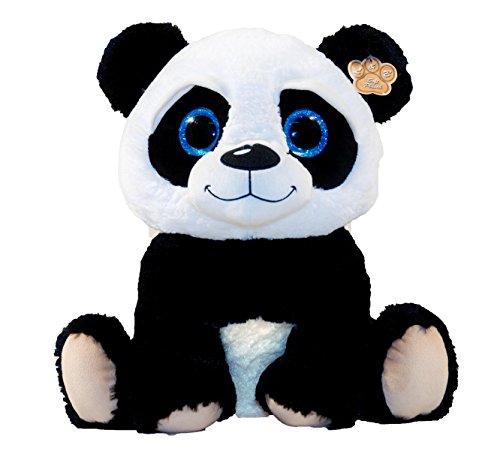 LB PANDA KUSCHELTIER MIT GROSSEN GLITZERAUGEN PLÜSCHTIER SITZEND 30 CM PLUSH von LB