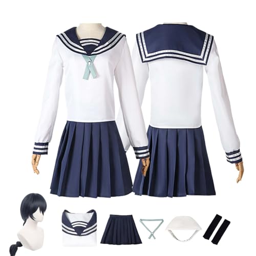 Anime Jujutsu Kaisen Amanai Riko Cosplay Kostüm Rollenspiele Outfit mit Perücke weiß und blau Dressaccessoires Set Halloween Comic Con Party Carnival Uniform für Erwachsene Kinder Unisex Anzug Anime Jujutsu Kaisen Amanai Riko Cosplay Kostüm Rollenspiele Outfit mit Perücke weiß und blau Dressaccessoires Set Halloween Comic Con Party Carnival Uniform für Erwachsene Kinder Unisex Anzug von LBKHNRT