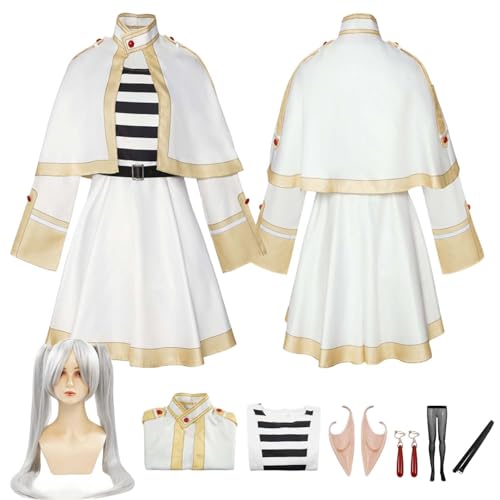 LBKHNRT Anime Frieren: Beyond Journey's End Frieren Cosplay Kostüm Rollenspiel Outfit Perücke Pixie Ohren Zubehör Halloween Comic Con Party Karneval Uniform Erwachsene Kinder Unisex Anzug LBKHNRT Anime Frieren: Beyond Journey's End Frieren Cosplay Kostüm Rollenspiel Outfit Perücke Pixie Ohren Zubehör Halloween Comic Con Party Karneval Uniform Erwachsene Kinder Unisex Anzug von LBKHNRT