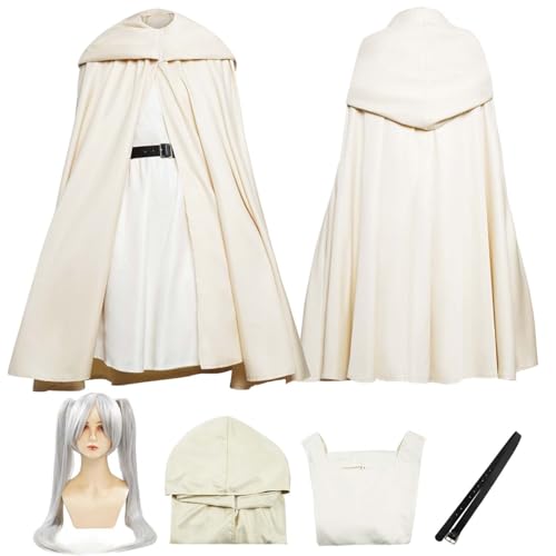 LBKHNRT Anime Frieren: Beyond Journey's End Frieren Cosplay Kostüm Rollenspiel Outfit mit Perückenumhang Zubehör Halloween Comic Con Party Karneval Uniform Erwachsene Kinder Unisex Anzug LBKHNRT Anime Frieren: Beyond Journey's End Frieren Cosplay Kostüm Rollenspiel Outfit mit Perückenumhang Zubehör Halloween Comic Con Party Karneval Uniform Erwachsene Kinder Unisex Anzug von LBKHNRT