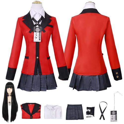 LBKHNRT Anime Kakegurui Jabami Yumeko Cosplay Kostüm Rollenspiel Outfit mit Perücke Halskette Zubehör Halloween Comic Con Party Karneval Uniform für Erwachsene Kinder Unisex Anzug LBKHNRT Anime Kakegurui Jabami Yumeko Cosplay Kostüm Rollenspiel Outfit mit Perücke Halskette Zubehör Halloween Comic Con Party Karneval Uniform für Erwachsene Kinder Unisex Anzug von LBKHNRT